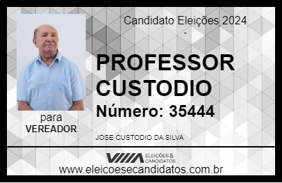 Candidato PROFESSOR CUSTODIO 2024 - JABOATÃO DOS GUARARAPES - Eleições