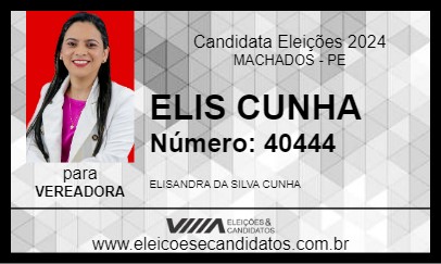 Candidato ELIS CUNHA 2024 - MACHADOS - Eleições