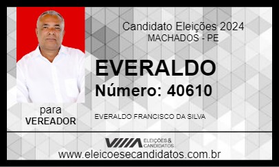 Candidato EVERALDO 2024 - MACHADOS - Eleições