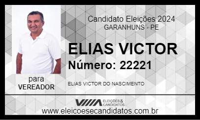 Candidato ELIAS VICTOR 2024 - GARANHUNS - Eleições