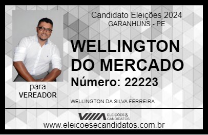 Candidato WELLINGTON DO MERCADO 2024 - GARANHUNS - Eleições