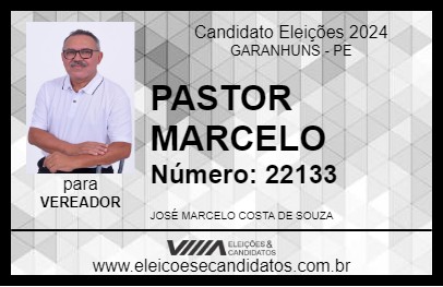 Candidato PASTOR MARCELO 2024 - GARANHUNS - Eleições