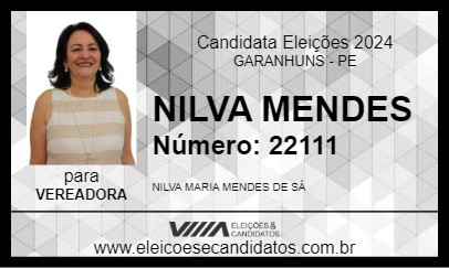 Candidato NILVA MENDES 2024 - GARANHUNS - Eleições