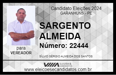 Candidato SARGENTO ALMEIDA 2024 - GARANHUNS - Eleições