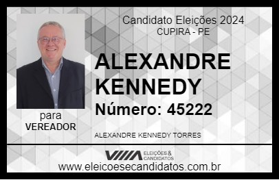 Candidato ALEXANDRE KENNEDY 2024 - CUPIRA - Eleições