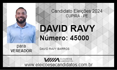 Candidato DAVID RAVY 2024 - CUPIRA - Eleições