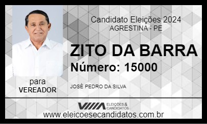 Candidato ZITO DA BARRA 2024 - AGRESTINA - Eleições