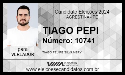 Candidato TIAGO PEPI 2024 - AGRESTINA - Eleições