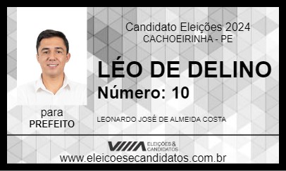 Candidato LÉO DE DELINO 2024 - CACHOEIRINHA - Eleições