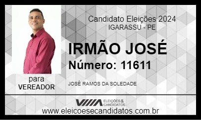 Candidato IRMÃO JOSÉ 2024 - IGARASSU - Eleições