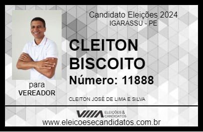 Candidato CLEITON BISCOITO 2024 - IGARASSU - Eleições