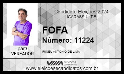 Candidato FOFA 2024 - IGARASSU - Eleições