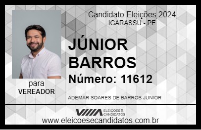 Candidato JÚNIOR BARROS 2024 - IGARASSU - Eleições