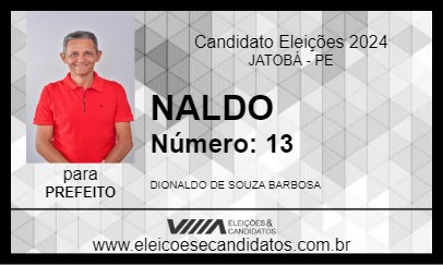 Candidato NALDO 2024 - JATOBÁ - Eleições