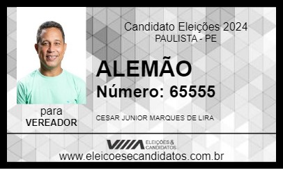 Candidato ALEMÃO 2024 - PAULISTA - Eleições