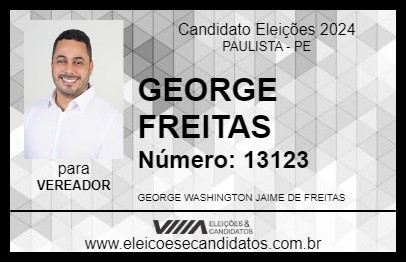 Candidato GEORGE FREITAS 2024 - PAULISTA - Eleições