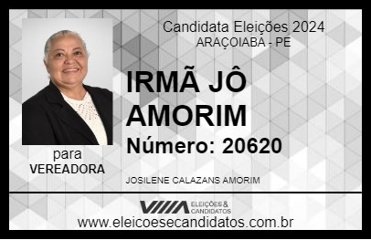 Candidato IRMÃ JÔ AMORIM 2024 - ARAÇOIABA - Eleições