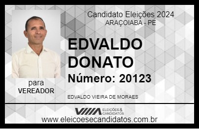 Candidato EDVALDO DONATO 2024 - ARAÇOIABA - Eleições