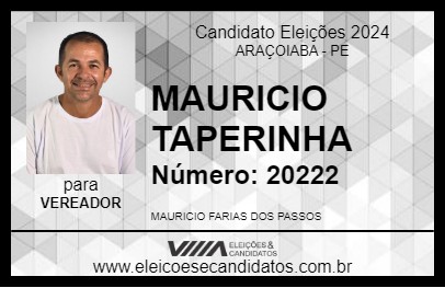 Candidato MAURICIO TAPERINHA 2024 - ARAÇOIABA - Eleições