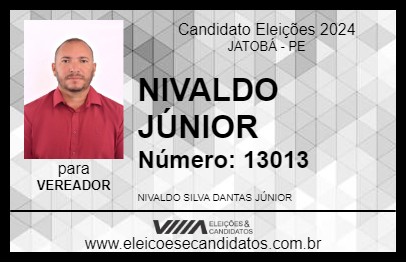 Candidato NIVALDO JÚNIOR 2024 - JATOBÁ - Eleições