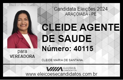 Candidato CLEIDE AGENTE DE SAUDE 2024 - ARAÇOIABA - Eleições