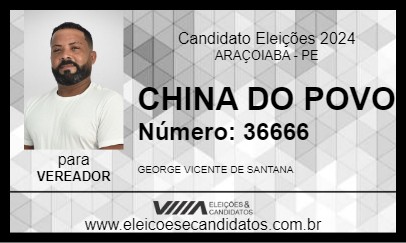 Candidato CHINA DO POVO 2024 - ARAÇOIABA - Eleições