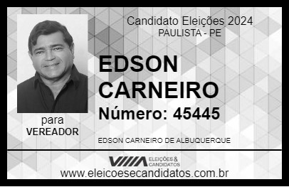 Candidato EDSON CARNEIRO 2024 - PAULISTA - Eleições