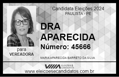 Candidato DRA APARECIDA 2024 - PAULISTA - Eleições