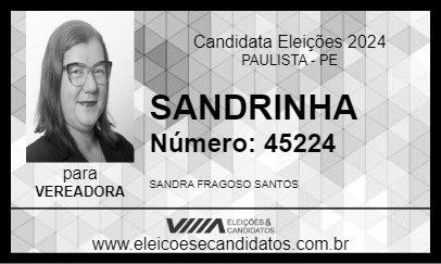 Candidato SANDRINHA 2024 - PAULISTA - Eleições