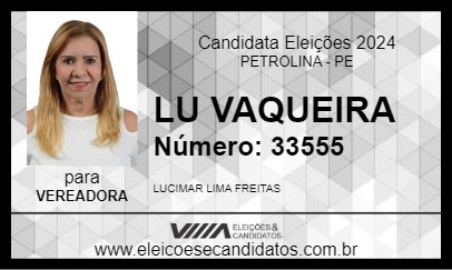 Candidato LU VAQUEIRA 2024 - PETROLINA - Eleições