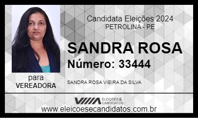 Candidato SANDRA ROSA 2024 - PETROLINA - Eleições