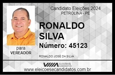 Candidato RONALDO SILVA 2024 - PETROLINA - Eleições