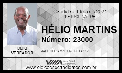 Candidato HÉLIO MARTINS 2024 - PETROLINA - Eleições