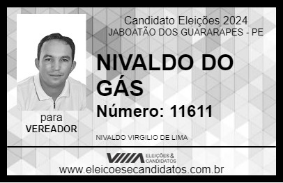 Candidato NIVALDO DO GÁS 2024 - JABOATÃO DOS GUARARAPES - Eleições