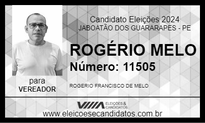 Candidato ROGÉRIO MELO 2024 - JABOATÃO DOS GUARARAPES - Eleições