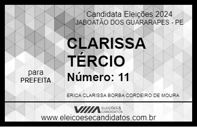 Candidato CLARISSA TÉRCIO 2024 - JABOATÃO DOS GUARARAPES - Eleições