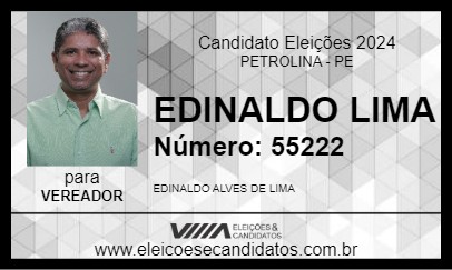 Candidato EDINALDO LIMA 2024 - PETROLINA - Eleições