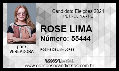 Candidato ROSE LIMA 2024 - PETROLINA - Eleições