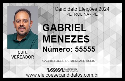 Candidato GABRIEL MENEZES 2024 - PETROLINA - Eleições