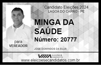 Candidato MINGA DA SAÚDE 2024 - LAGOA DO CARRO - Eleições