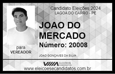 Candidato JOAO DO MERCADO 2024 - LAGOA DO CARRO - Eleições