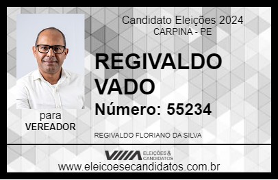 Candidato REGIVALDO VADO 2024 - CARPINA - Eleições