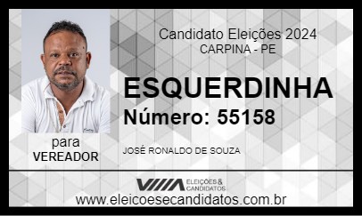 Candidato ESQUERDINHA 2024 - CARPINA - Eleições