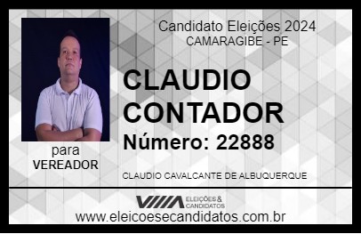 Candidato CLAUDIO CONTADOR 2024 - CAMARAGIBE - Eleições