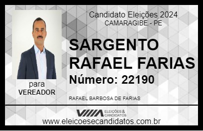 Candidato SARGENTO RAFAEL FARIAS 2024 - CAMARAGIBE - Eleições