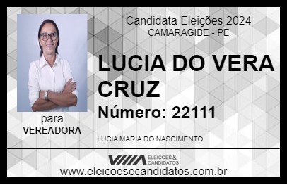 Candidato LUCIA DO VERA CRUZ 2024 - CAMARAGIBE - Eleições