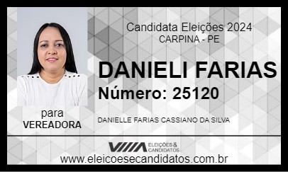 Candidato DANIELI FARIAS 2024 - CARPINA - Eleições