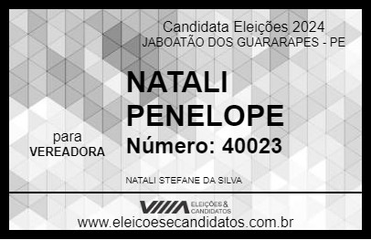 Candidato NATALI PENELOPE 2024 - JABOATÃO DOS GUARARAPES - Eleições