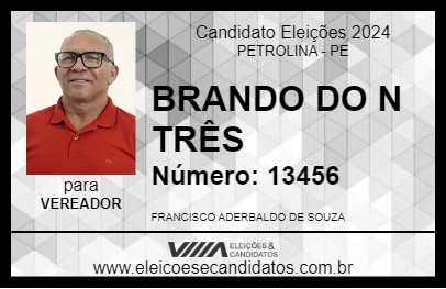 Candidato BRANDO DO N TRÊS 2024 - PETROLINA - Eleições