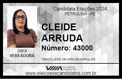 Candidato CLEIDE ARRUDA 2024 - PETROLINA - Eleições